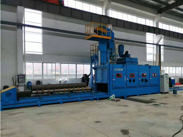 鋼管內(nèi)外壁自動噴砂機(jī)2